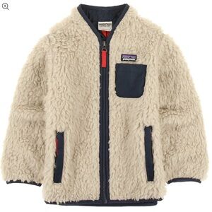 Patagonia Cream and Navy Sherpa Jacket